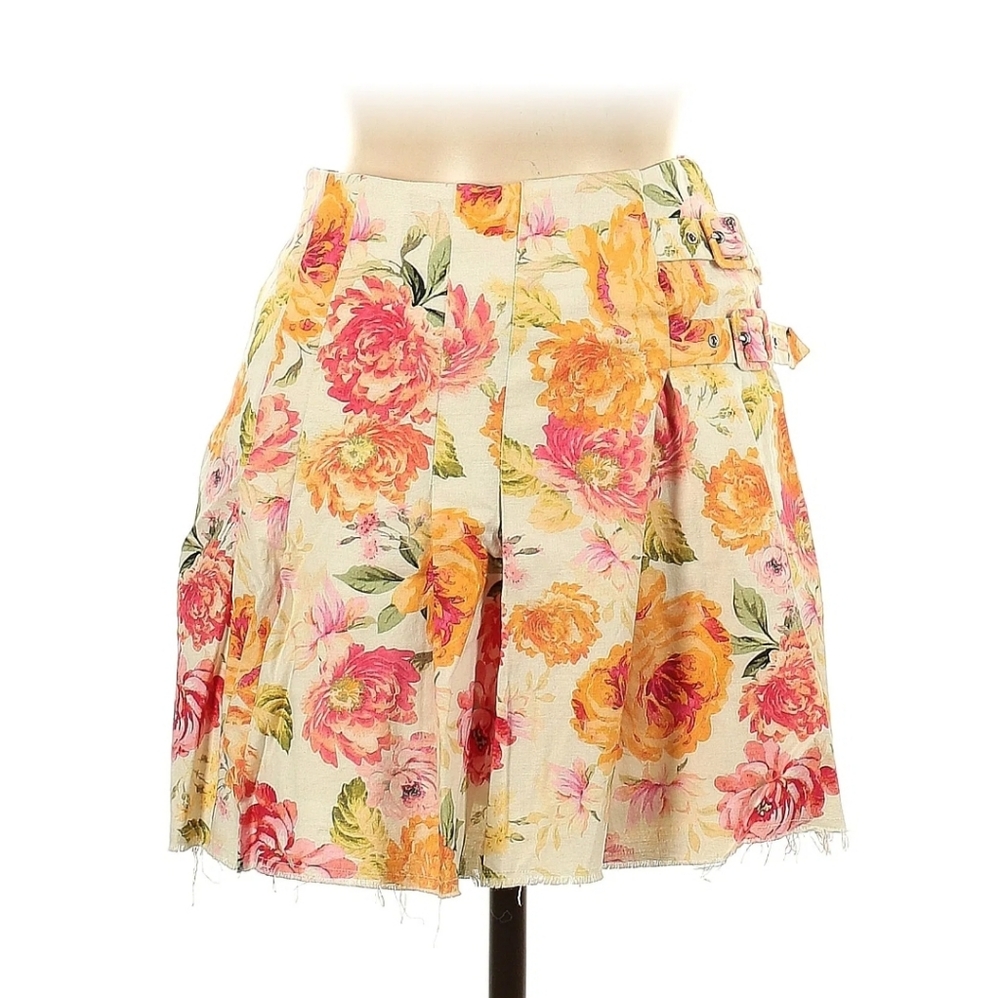 Floral Pleated Skirt
